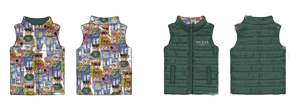 Children's vest with two faces Guess
