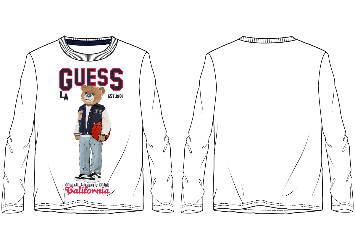 Блуза с дълъг ръкав за момче Guess