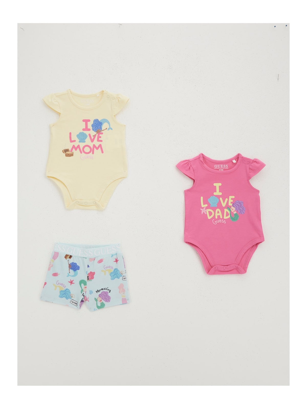 I Love Mom &amp; Dad Three-Piece Baby Set