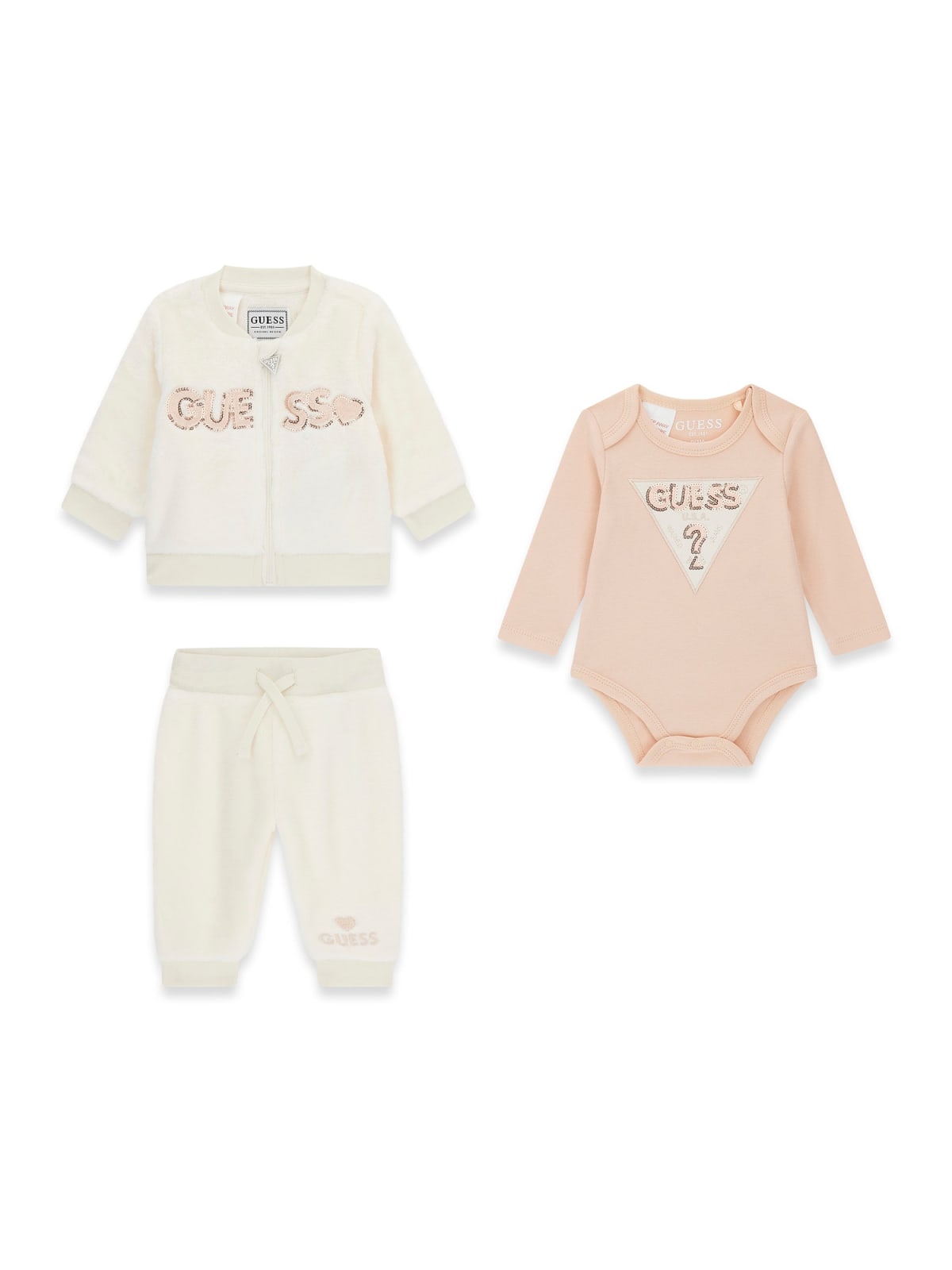 Комплект в три части за бебе GUESS