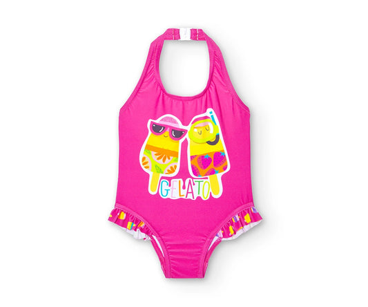 Boboli girl's one-piece swimsuit