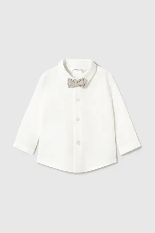Бебешка памучна риза с папийонка MAYORAL