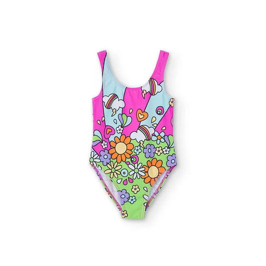 Boboli girl's one-piece swimsuit