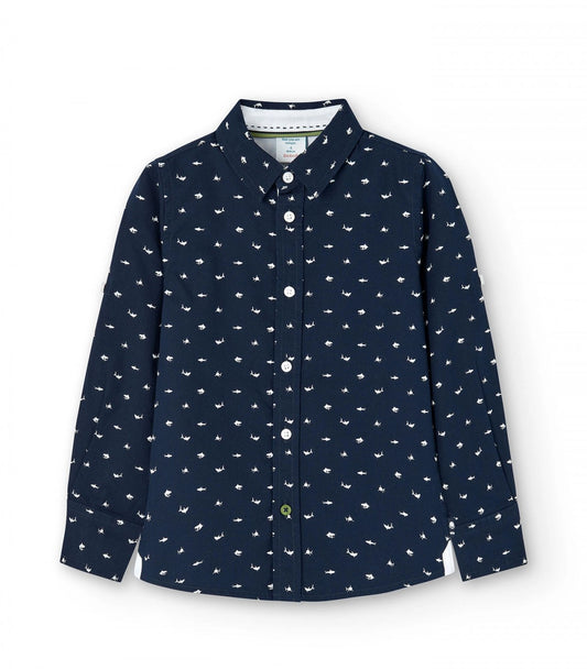 Boy's shirt in blue BOBOLI