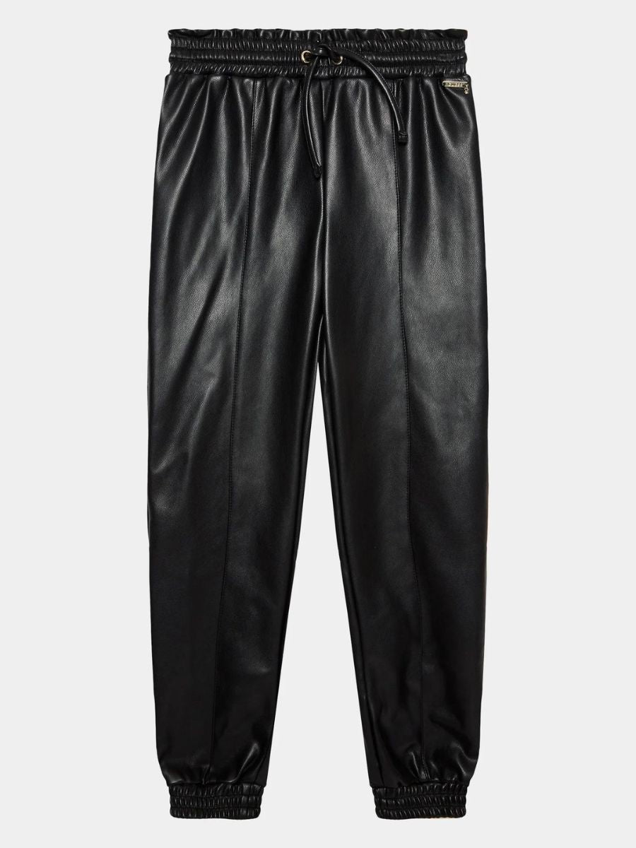 Guess black leather pants