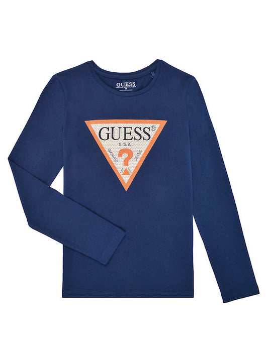 Блуза за момиче в тъмно синьо GUESS