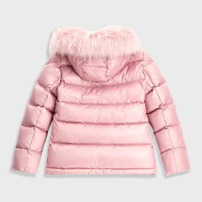 Зимно яке с пух в розово Guess