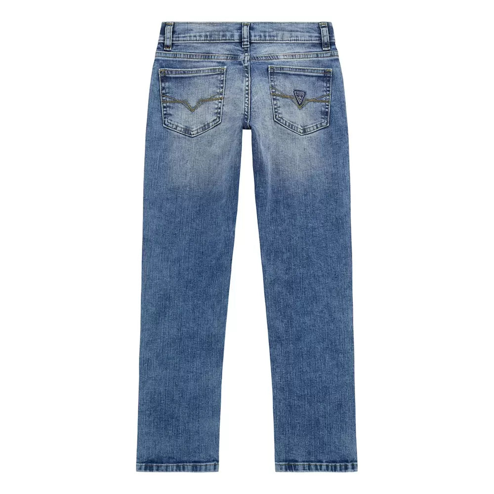 Дънки за момче slim fit с кръпки Guess