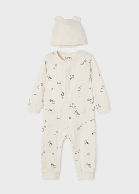 Baby jumpsuit and hat for boy MAYORAL