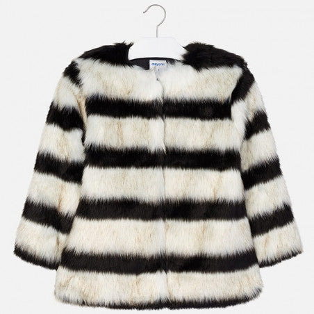 Пухено палто за момиче MAYORAL