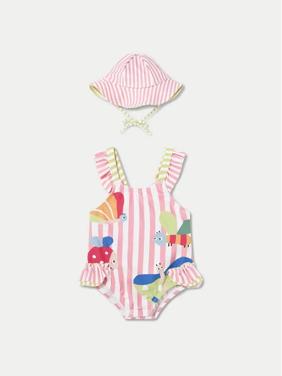 Swimsuit for girl and hat MAYORAL