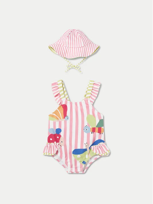 Swimsuit for girl and hat MAYORAL