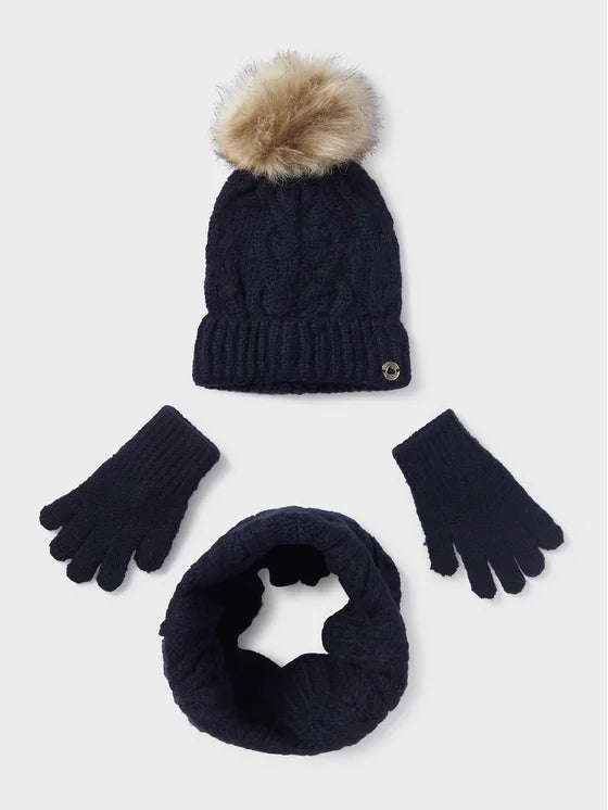 MAYORAL hat, scarf and gloves set