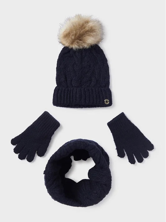 MAYORAL hat, scarf and gloves set