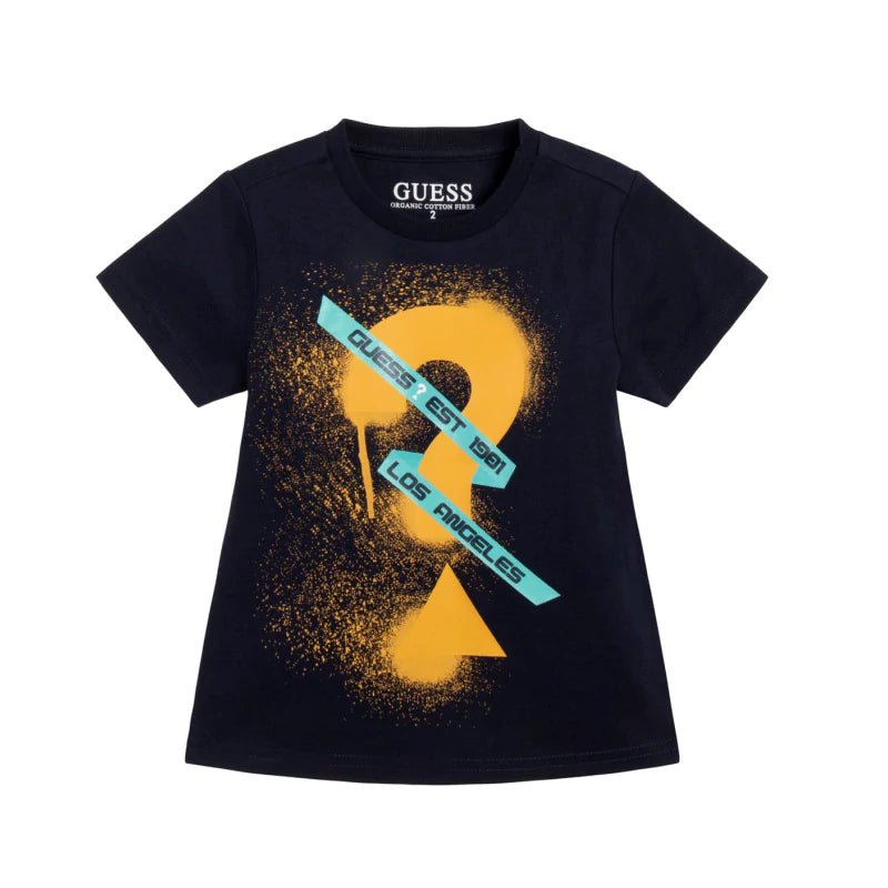 Guess short-sleeved dark blue t-shirt for boys