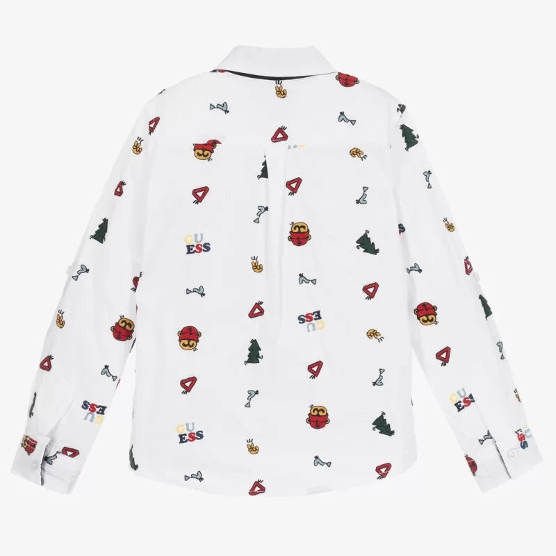 Риза за момче в бяло Guess