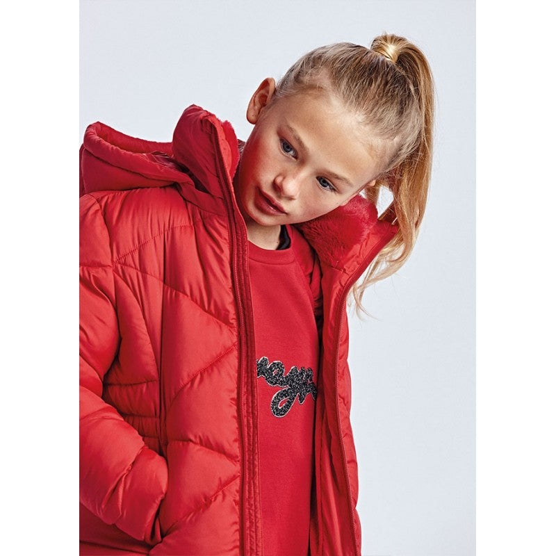 Детско яке за момиче в червено MAYORAL